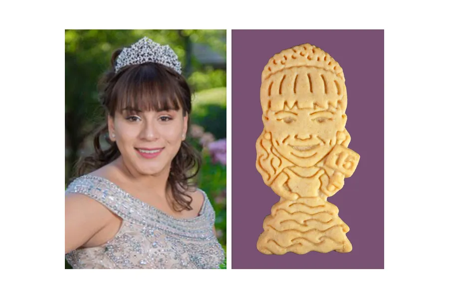 Unique Quinceanera Favors - Personalized Cookies that Look Like Your Birthday Gal!