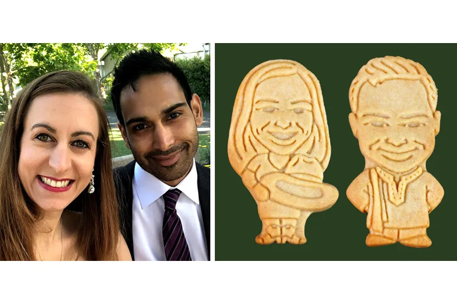 bride and groom cookies