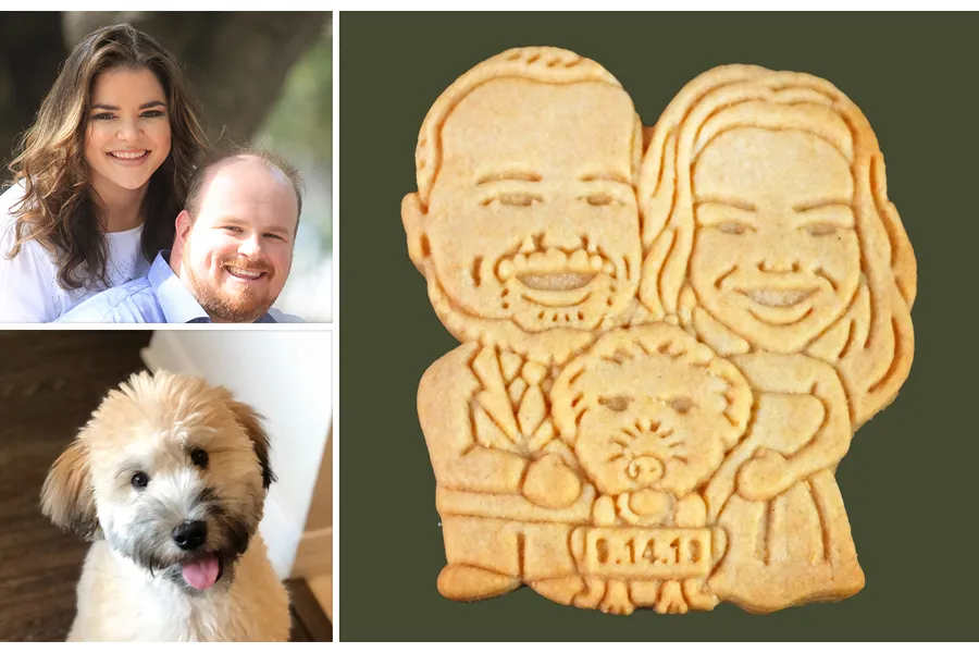 bride and groom cookies