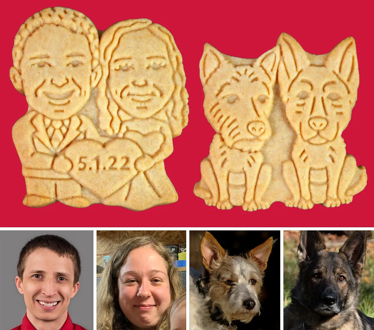 Wedding Couple and Pet