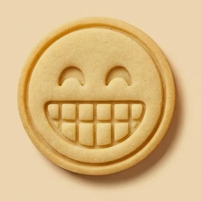 Beaming grin cookie