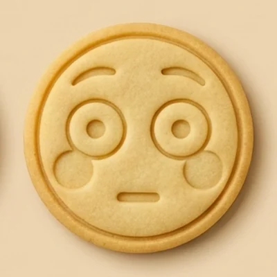 Flushed cookie