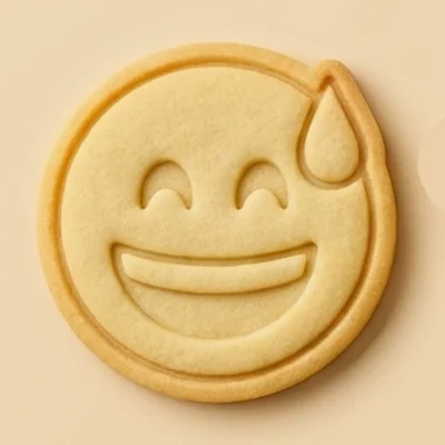 Grin with sweat cookie