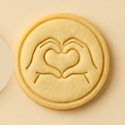 Heart hands cookie