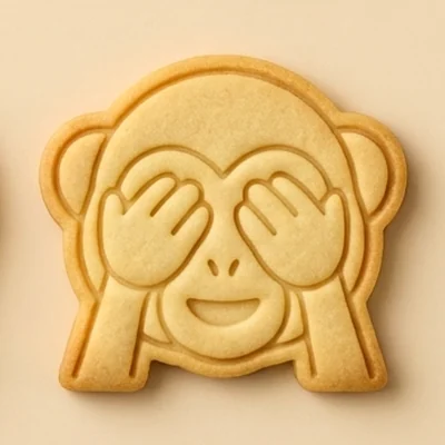 See-no-evil monkey cookie